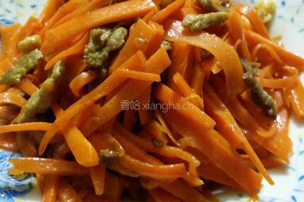 胡萝卜炒肉的做法图解5