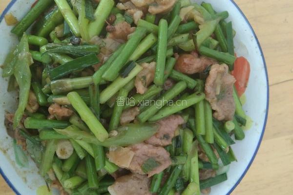 蒜薹炒肉的做法图解8