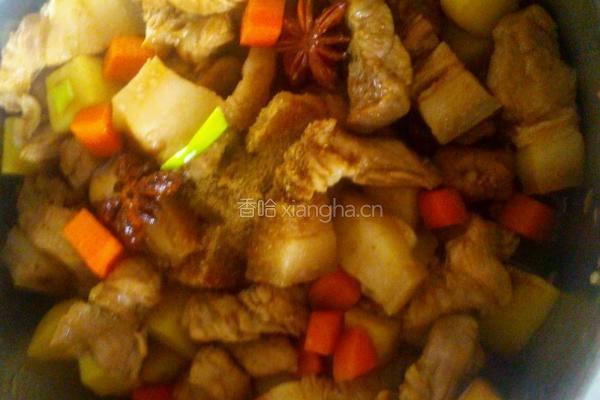 红烧肉香菇胡萝卜焖饭的做法图解6