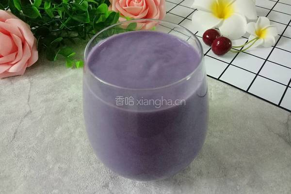 紫薯牛奶糊的做法图解1