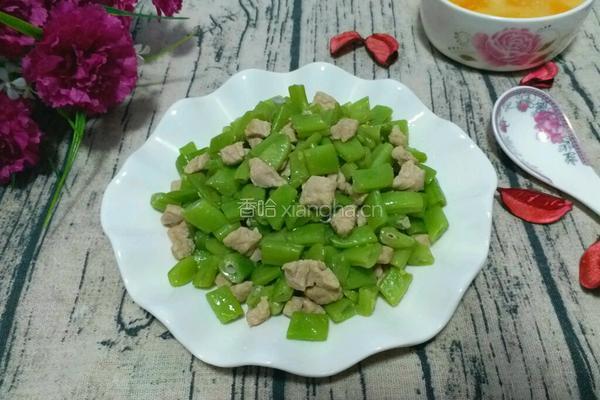 豆角炒肉丁的做法图解8