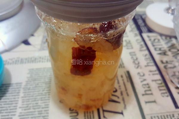 鲜炖桃胶皂角米银耳糖水的做法图解6