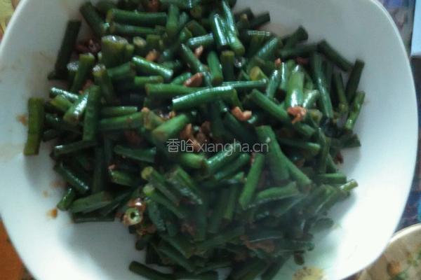 长豆角炒肉末菠菜鸡蛋汤的做法图解15