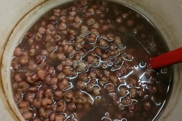 红豆薏米糖水粥的做法图解4