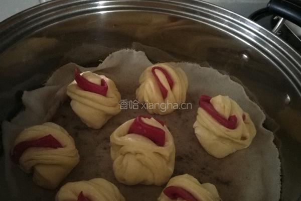 蔬菜汁花卷的做法图解8