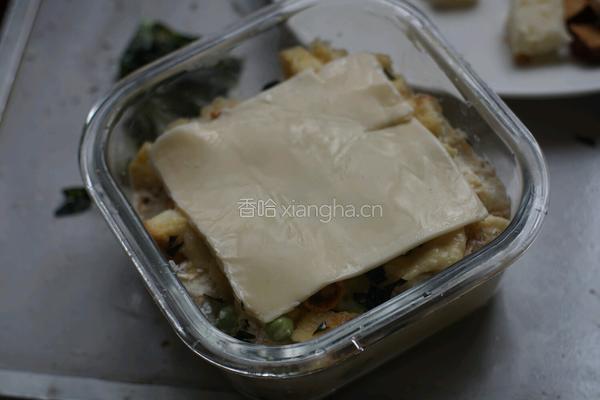 榴莲芝士焗吐司的做法图解6