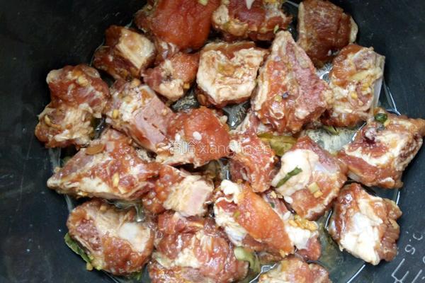 蒜香红烧豌豆排骨(电饭锅版)的做法图解6