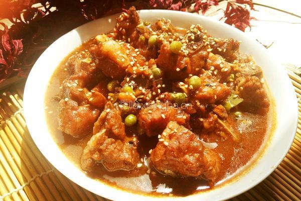 蒜香红烧豌豆排骨(电饭锅版)