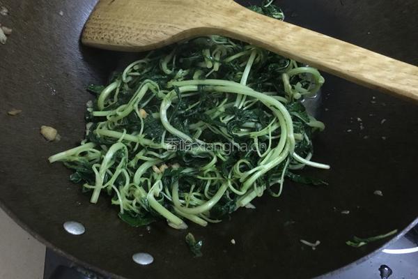 豆酱炒麻叶的做法图解11