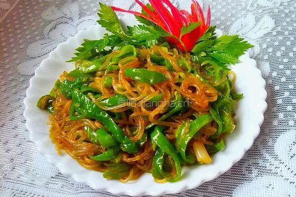 青椒炒粉条的做法图解8
