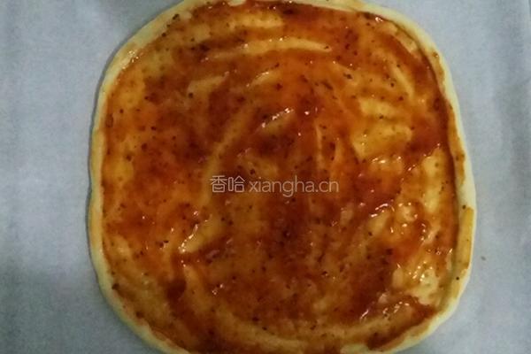 杂蔬火腿披萨的做法图解3