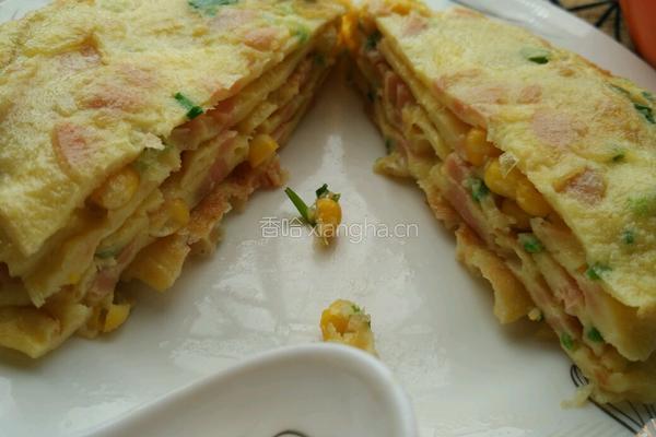 玉米火腿鸡蛋饼的做法图解7