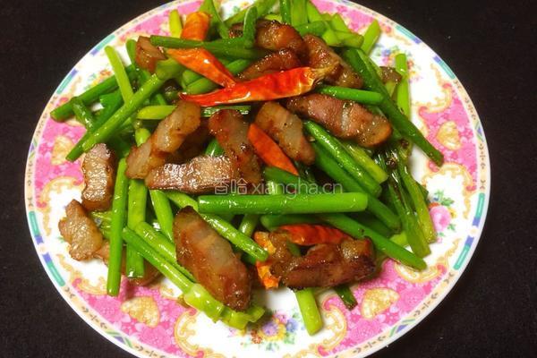 蒜苔腊肉的做法图解6