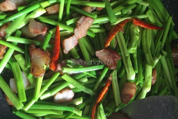 蒜苔腊肉的做法图解5