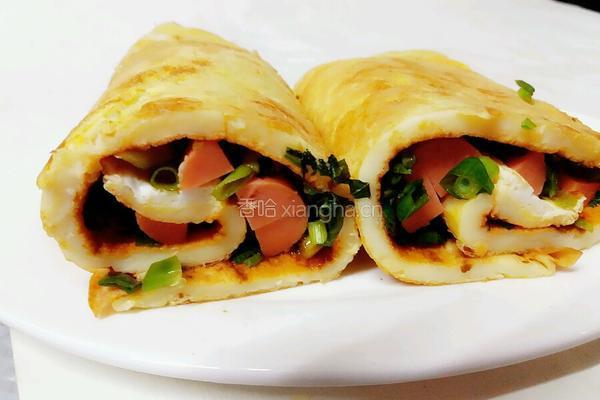 火腿鸡蛋饼的做法图解10