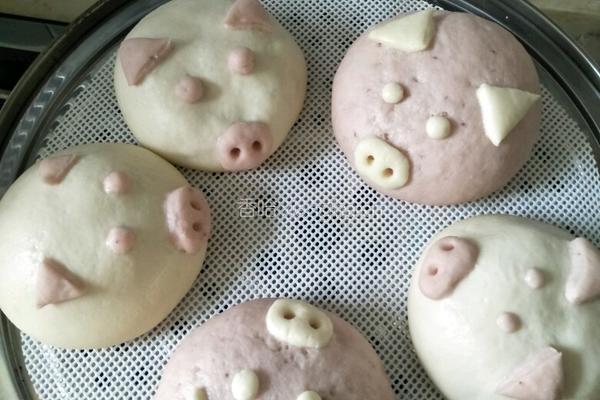 小猪豆沙包的做法图解16
