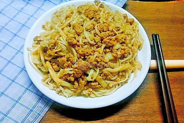 肉末炒金针菇的做法图解15