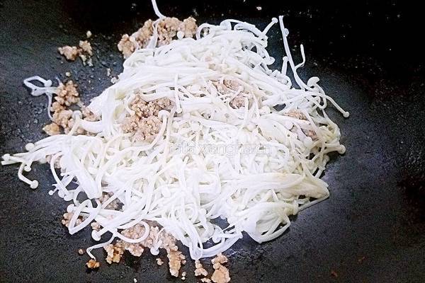 肉末炒金针菇的做法图解11