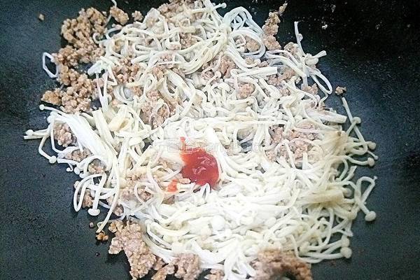 肉末炒金针菇的做法图解12