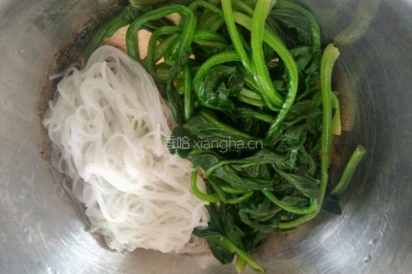 粉丝拌菠菜的做法图解7