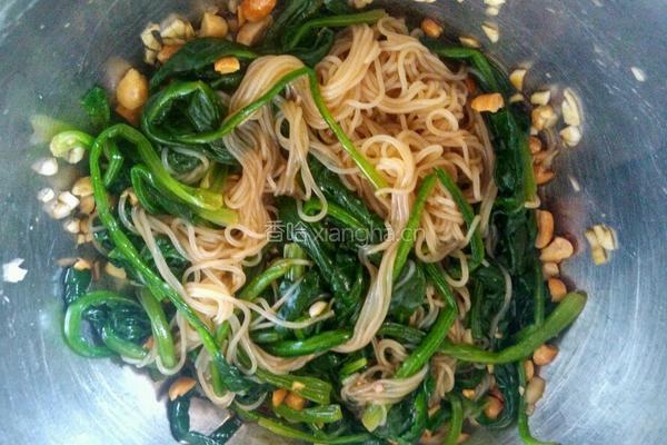 粉丝拌菠菜的做法图解12