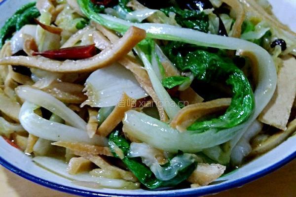 小青菜炒豆腐干的做法图解10