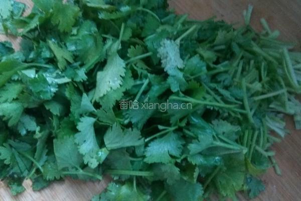 香菜拌鸡蛋的做法图解2