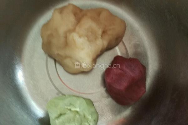 彩色球酥的做法图解1