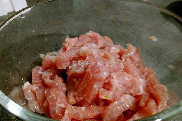 苋菜杆子炒肉的做法图解3