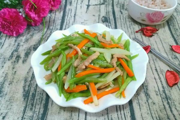 豆角土豆炒肉丝的做法图解14