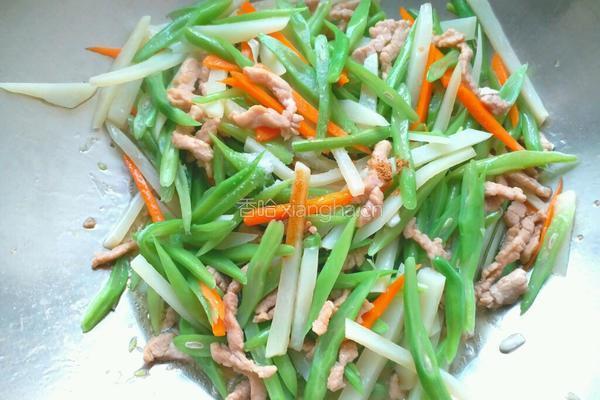 豆角土豆炒肉丝的做法图解11