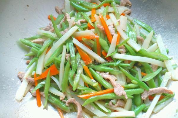 豆角土豆炒肉丝的做法图解12