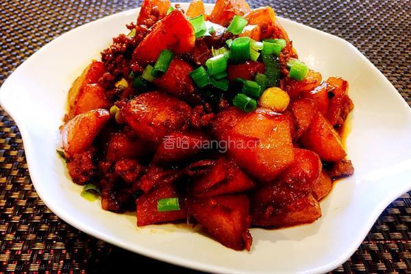 肉末烧小萝卜的做法图解16