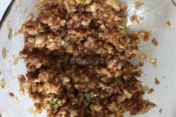 肉馅菜团子的做法图解3