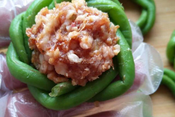 豆角酿肉的做法图解12