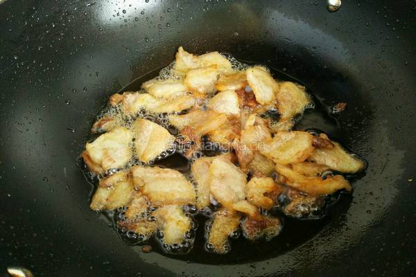 五花肉菜花香锅的做法图解5