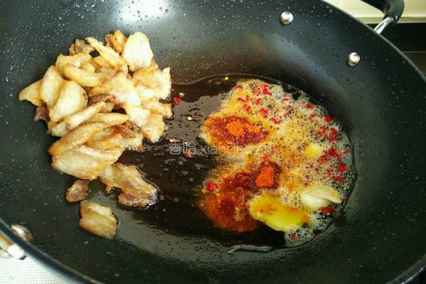 五花肉菜花香锅的做法图解7