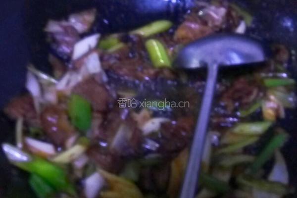 葱爆狗肉的做法图解8