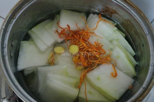 虫草花冬瓜肉片汤的做法图解4