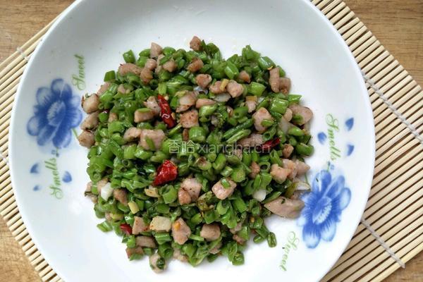 空心菜梗炒肉丁的做法图解8