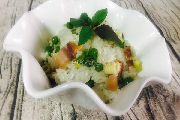 豌豆糯米饭的做法图解8
