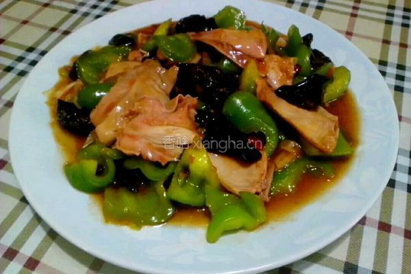 老屋私房菜 甜椒炒肚片的做法图解3