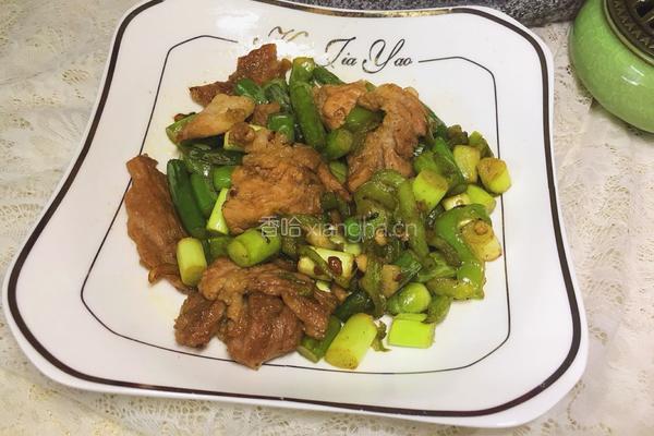 蒜苔肉片的做法图解11