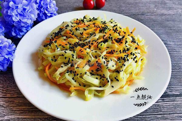 黑芝麻包菜丝的做法图解6