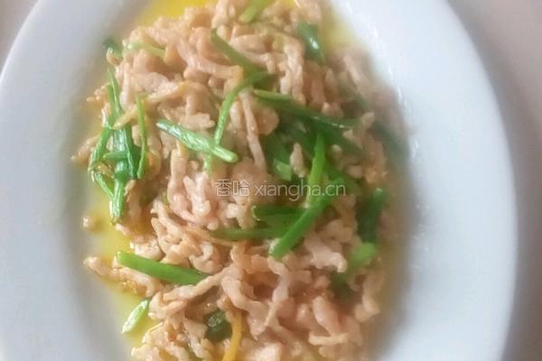 韭菜苔肉丝的做法图解5