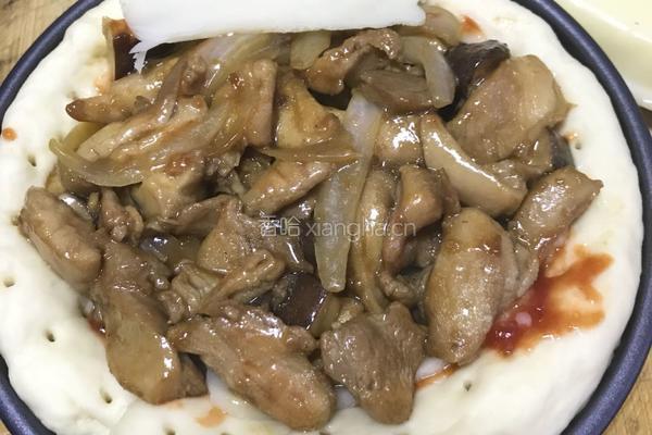 鸡肉香菇披萨的做法图解5
