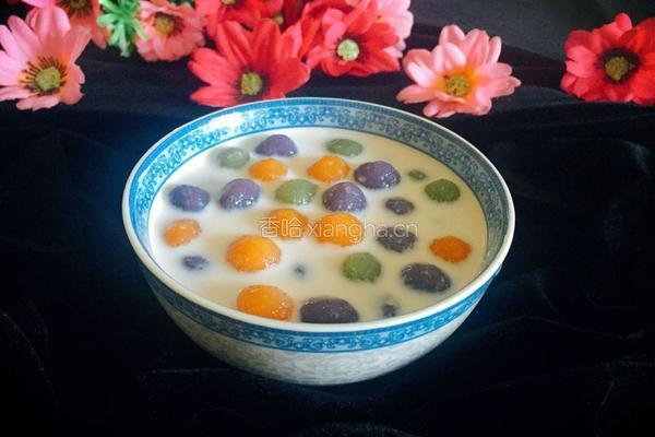 牛奶三色芋圆的做法图解16