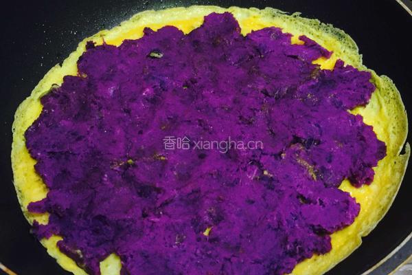 芝士紫薯鸡蛋卷的做法图解7