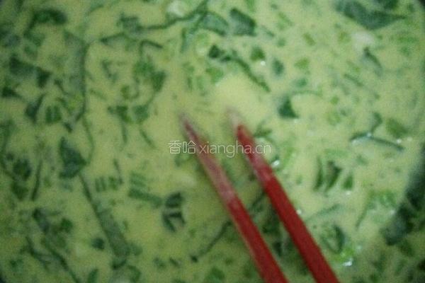 菠菜鸡蛋饼的做法图解4