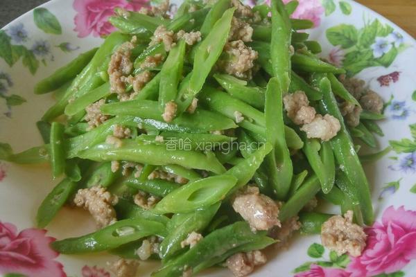 肉末炒四季豆
